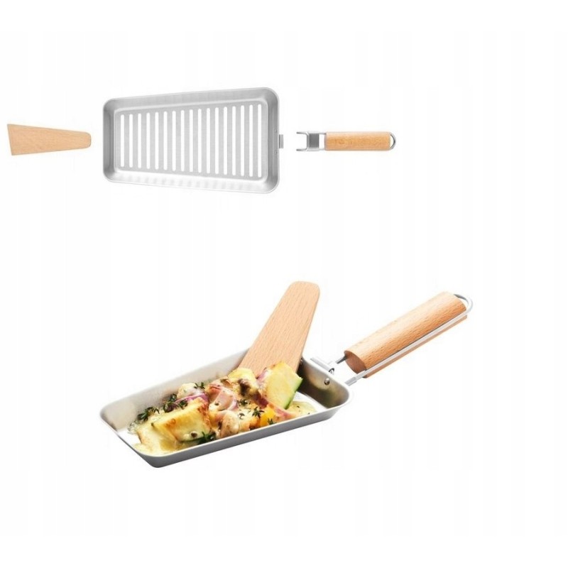 Grilio keptuvė daržovėms, mėsai ir mentele