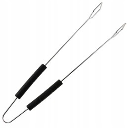 Grilio priedų rinkinys, 3 vnt., mentelė, žnyplės, šakutės