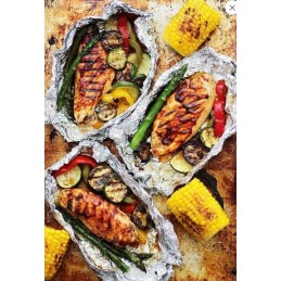 Maistinė aliuminio folija griliui, storas 8 metrų ritinys