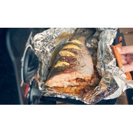 Maistinė aliuminio folija griliui, storas 8 metrų ritinys