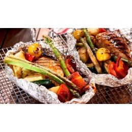 Maistinė aliuminio folija griliui, storas 8 metrų ritinys