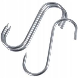 3x kabliukas plieninis rūkymo kabliukas rūkyklai dešroms ir šaltibarščiams 11,5x8,5