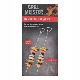Iešmelių pagaliukai grill meister iešmai 29,2 cm 6 vnt nerūdijančio plieno