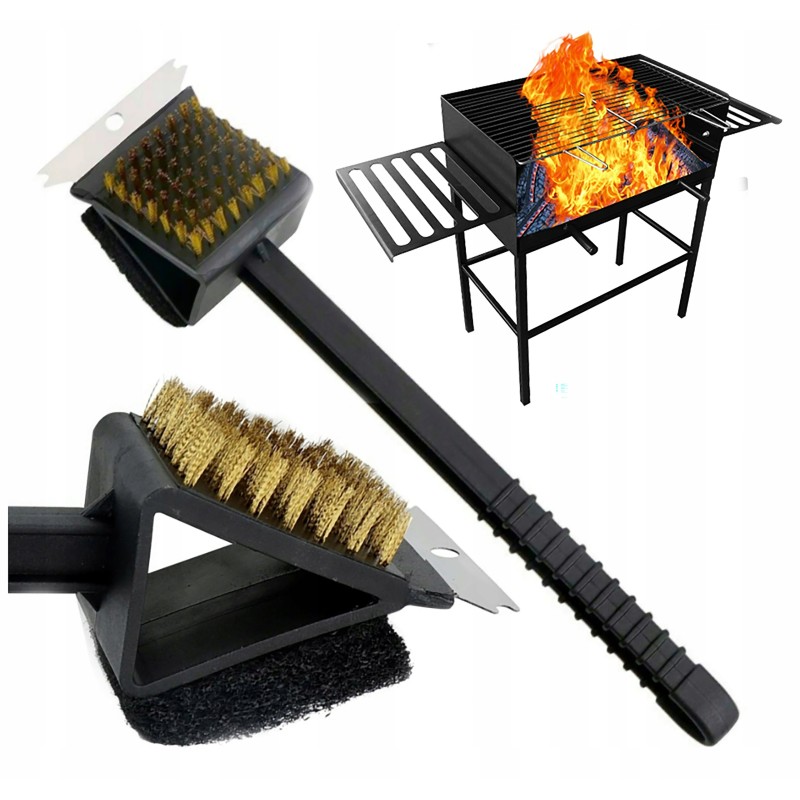 3in1 grilio valymo šepetys