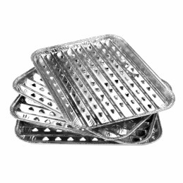 4 aliuminio grilio padėklų rinkinys, arpex, patvarus ir patogus