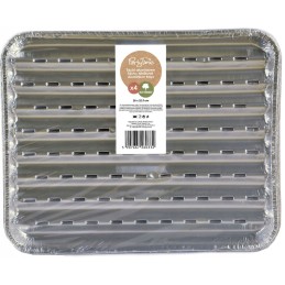 4 aliuminio grilio padėklų rinkinys, arpex, patvarus ir patogus