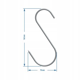 Rūkyklos kabliukai, tradicinės formos, 5 vnt