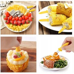 10 vnt. nerūdijančio plieno kukurūzų iešmo laikiklio rinkinys