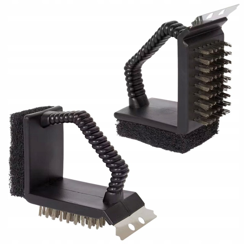 Trys viename vielinių grotelių šepetys, 12 cm