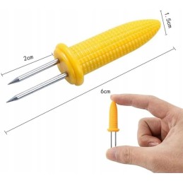 10 vnt. nerūdijančio plieno kukurūzų iešmo laikiklio rinkinys