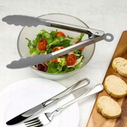 Nailono virtuvės žnyplės 23cm kinghoff kh-1741 pilkos spalvos