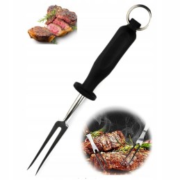 Metalinė virtuvės šakutė mėsai kepti ant grotelių