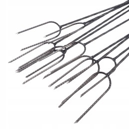 10 vnt grilio šakutė, skirta kepti ant laužo