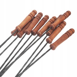 10 vnt grilio šakutė, skirta kepti ant laužo