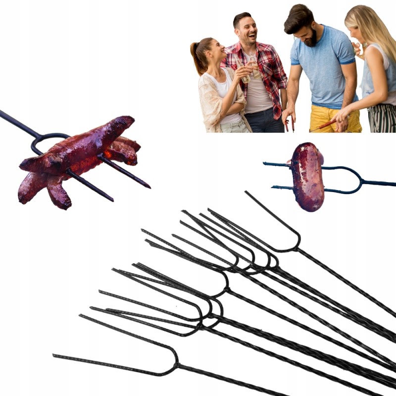 Grilis laužo šakutės, dešros lazdelės, 100 cm