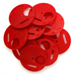 Apskritimas, žiedai vestuvių gatvėms, 10 vnt. raudona - ø70mm