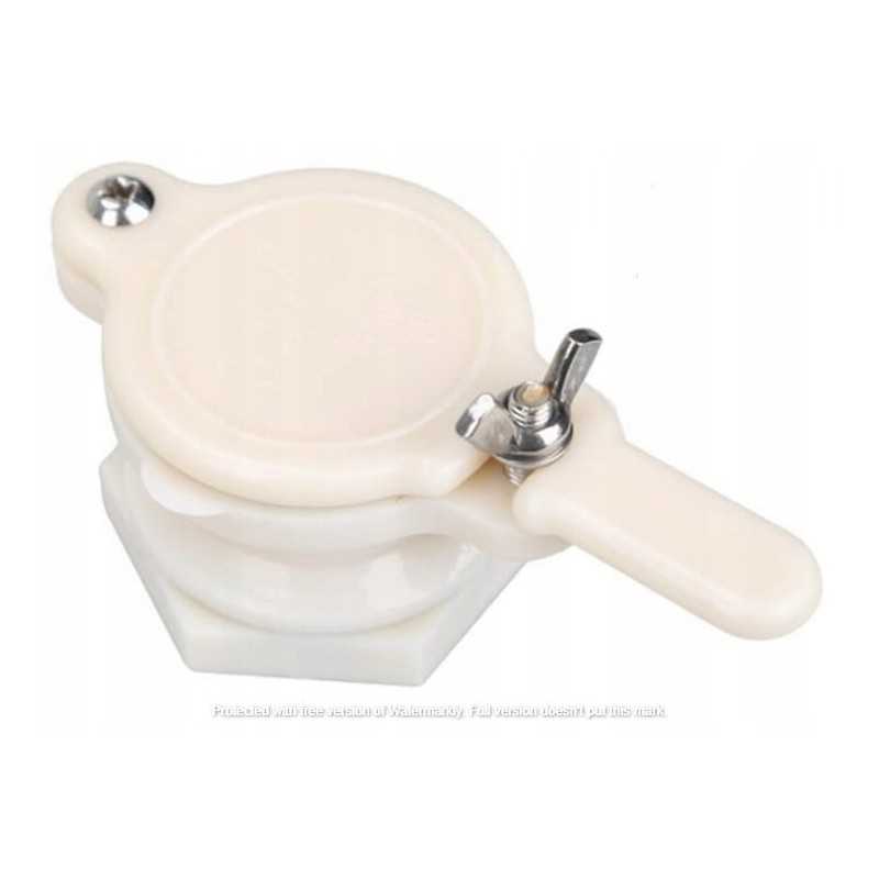 Baltas plastikinis vožtuvas, skirtas 6/4 colio skaidrintuvui