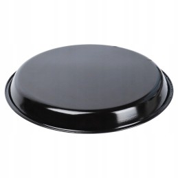 Apvalus plieninis kepimo padėklas, juodas, 35 cm