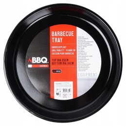 Apvalus plieninis kepimo padėklas, juodas, 35 cm