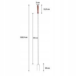 10 vnt grilio šakutė, skirta kepti ant laužo
