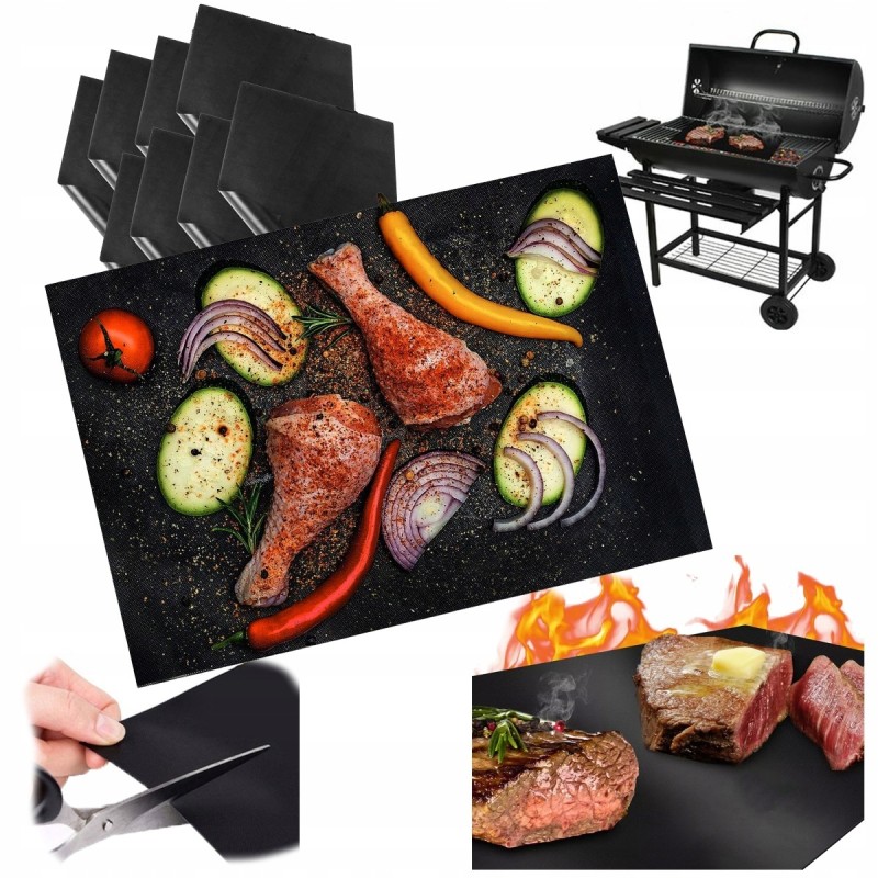 Tefloninis grilio kilimėlio grilio padėklas kepimui grilio rinkinys