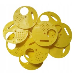 Apskritimas, žiedai vestuvių gatvėms, 10 vnt. geltona - ø70mm