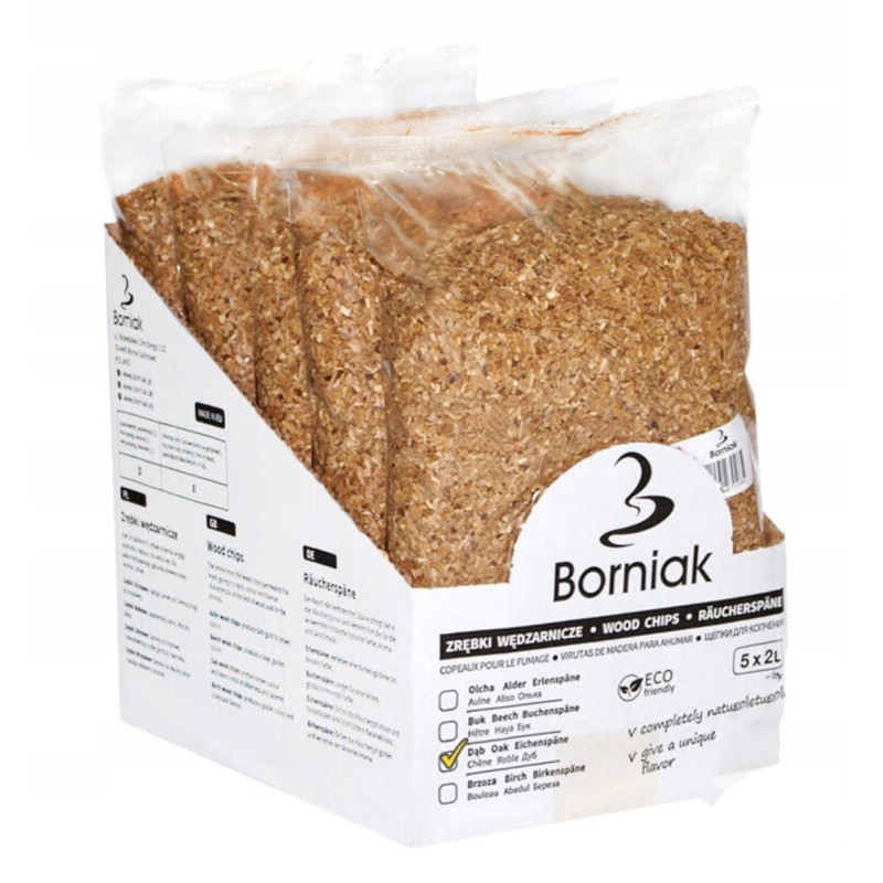 Borniak rūkymo traškučiai 10l ąžuolas rūkytas ąžuolas