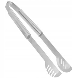 Virtuvinės mėsos kepsninės žnyplės, ilgio 44 cm, serviravimui, tvirto plieno