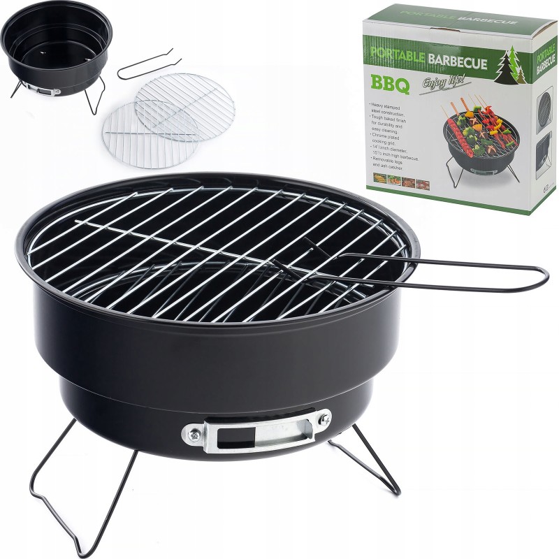 Anglies grilis mažas grilis 26x26cm nešiojamas turistinis grilis