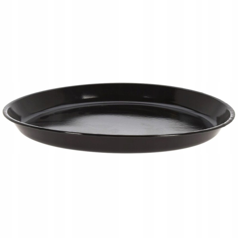 Apvalus plieninis kepimo padėklas, juodas, 35 cm, BBQ