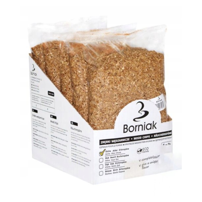 Borniak rūkymo traškučiai 10 l alksnio rūkymui