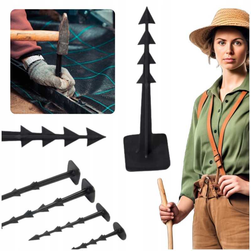 Smeigtukai agrotekstilei, kaiščiai agrotekstilei tvirtinti, kurmių tinklas, inkarai