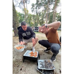 ✅ Didelė sulankstoma turistinė kepsninė su anglimis