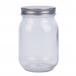 Žvakių indelis su sidabriniu dangteliu - 380 ml