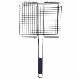 Grotelės mėsai, žuviai, daržovėms kepti, uždaros grotelės, grilio krepšelis