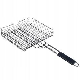 Grotelės mėsai, žuviai, daržovėms kepti, uždaros grotelės, grilio krepšelis