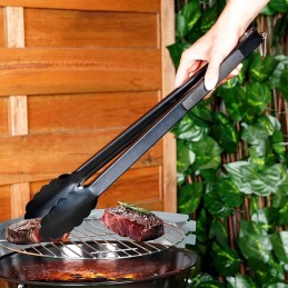 Plieninės virtuvės grilio žnyplės, skirtos griliui patiekti, 51 cm
