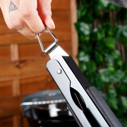 Plieninės virtuvės grilio žnyplės, skirtos griliui patiekti, 51 cm