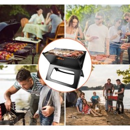 Didelė sodo kepsninė, nešiojama sulankstoma turistinė kepsninė kempingo lagaminui