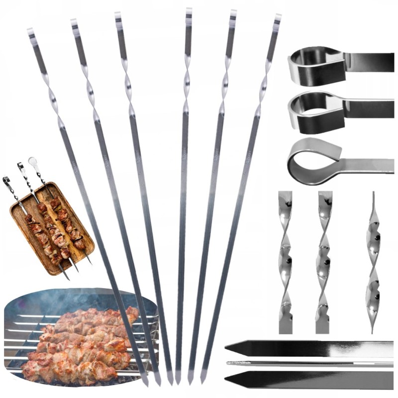 Plieniniai iešmeliai kebabams kepti