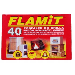 Židinio žiebtuvėlis Flamit, 40 kubų, baltas, 10 vnt