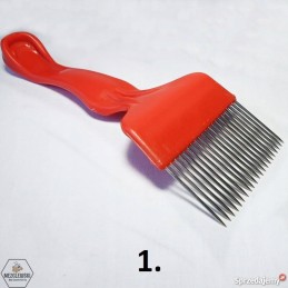 Šakės atsegimo įtaisas, raudonas, 21 adata, šakutė