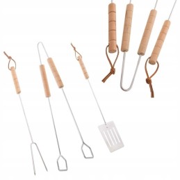 Nešiojamos apvalios turistinės anglies kepsninės su atlenkiama rankena ir priedais