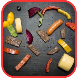 Tefloniniai grilio padėklai, skirti kepti ant grotelių