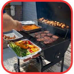 Tefloniniai grilio padėklai, skirti kepti ant grotelių