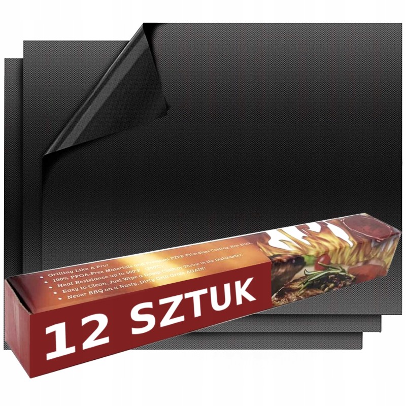 Tefloninis kilimėlis kepimui ant grotelių orkaitėje x12