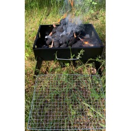 Nešiojami sulankstomi medžio anglies kepsniniai