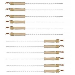 Šašlyko virbalai, rankena, kepsninės smeigtukai, 12 vnt