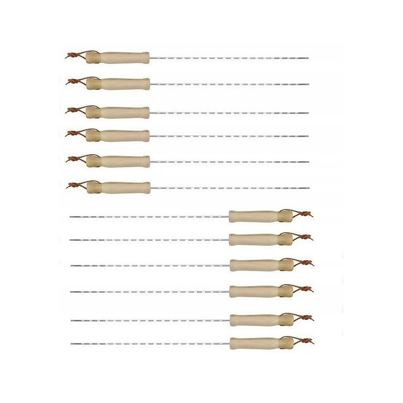 Šašlyko virbalai, rankena, kepsninės smeigtukai, 12 vnt