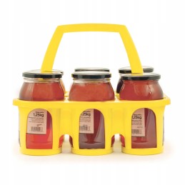 Geltona punetė stiklainiams su medumi, nešiojimui